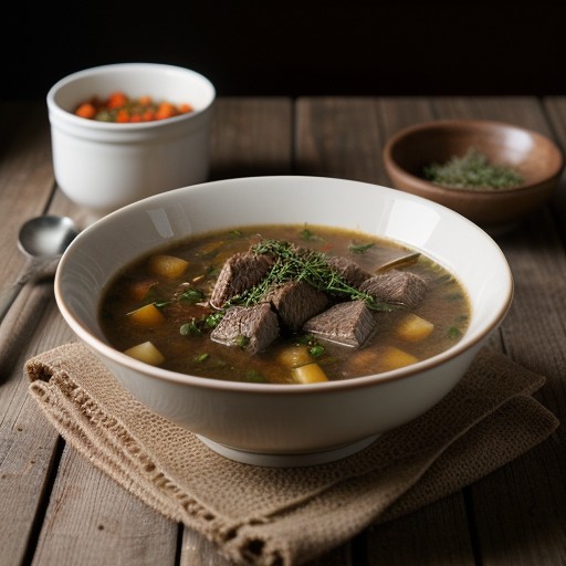 Slow Cooked Beef Soup recipe image