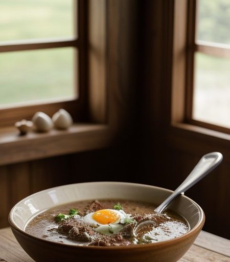Slow Cooked Beef Soup recipe image