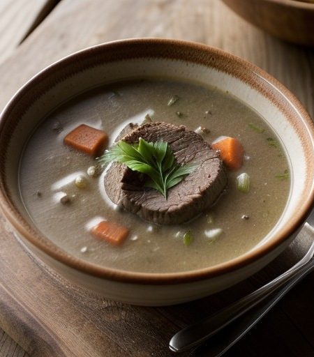 Slow Cooked Beef Soup recipe image