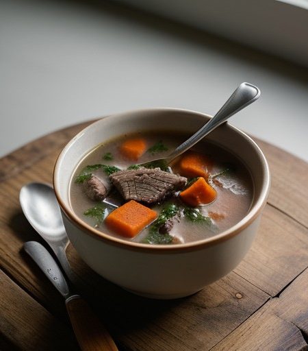 Slow Cooked Beef Soup recipe image