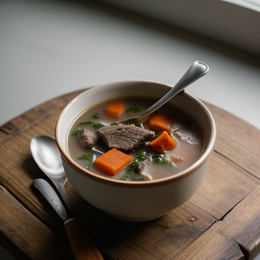 Slow Cooked Beef Soup recipe image