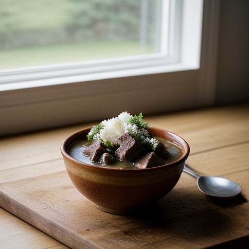 Slow Cooked Beef Soup recipe image