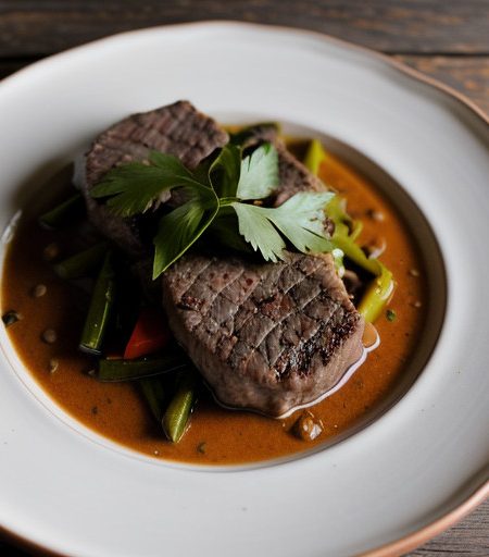 Slow Cooked Pepper Steak recipe image
