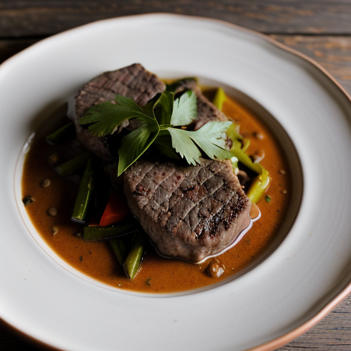 Slow Cooked Pepper Steak recipe image