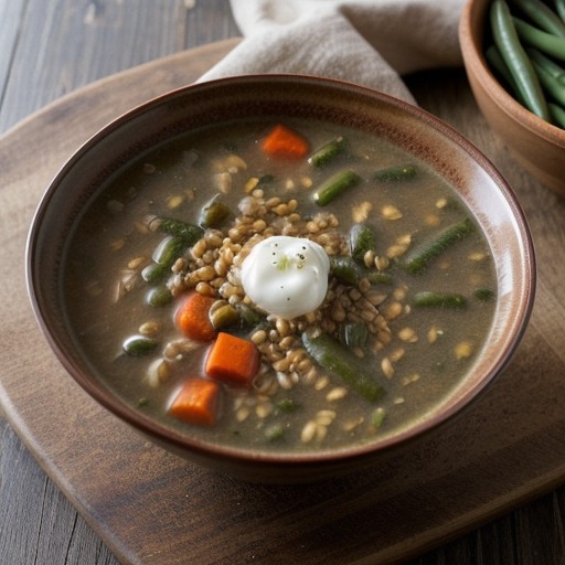 Slow Cooker Fresh Vegetable-Beef Barley Soup (4 PTS recipe image
