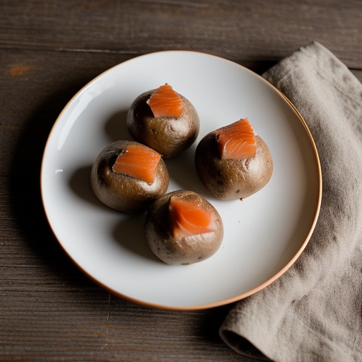 Small Red Potatoes Stuffed With Smoked Salmon, Scallion, recipe image