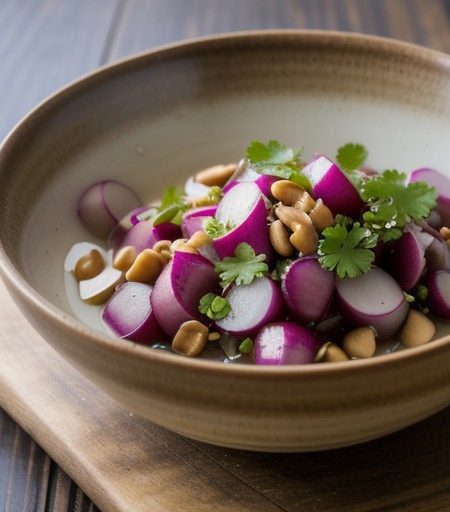 Smashed Radishes in Soy Dressing recipe image