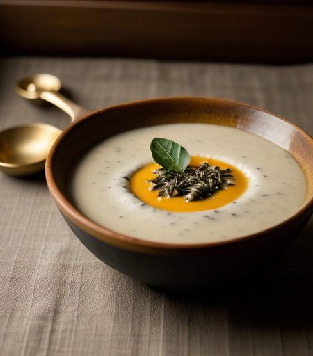 Smoked Acorn Squash & Wild Rice Bisque recipe image