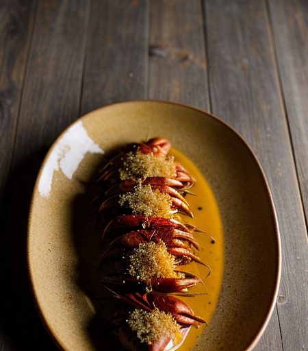 Smoked Crawfish With a Creole Mustard and Roasted Red Pep recipe image