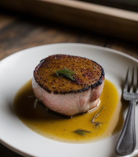 Smoked Pork Chops With Fennel-Mustard Rub recipe image