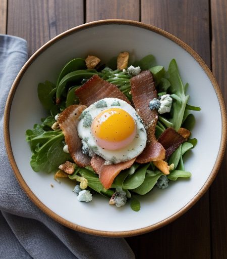 Smoked Salmon, Crispy Bacon and Maytag Blue Cheese Salad recipe image