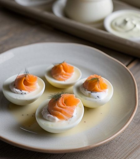 Smoked Salmon Stuffed Eggs recipe image