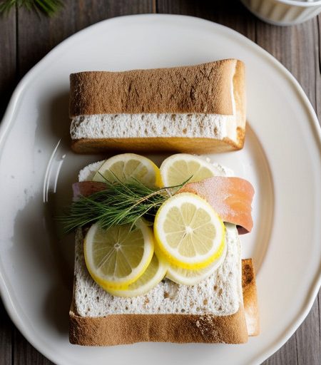 Smoked Salmon-and-Chive Sandwiches recipe image