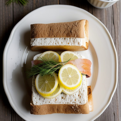 Smoked Salmon-and-Chive Sandwiches recipe image
