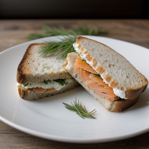 Smoked Salmon-and-Chive Sandwiches recipe image