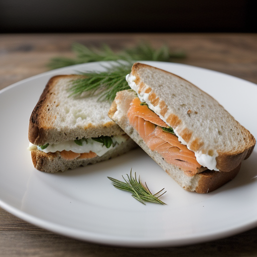 Smoked Salmon-and-Chive Sandwiches recipe image
