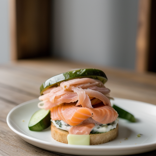 Smoked Salmon and Cucumber Tramezzini recipe image