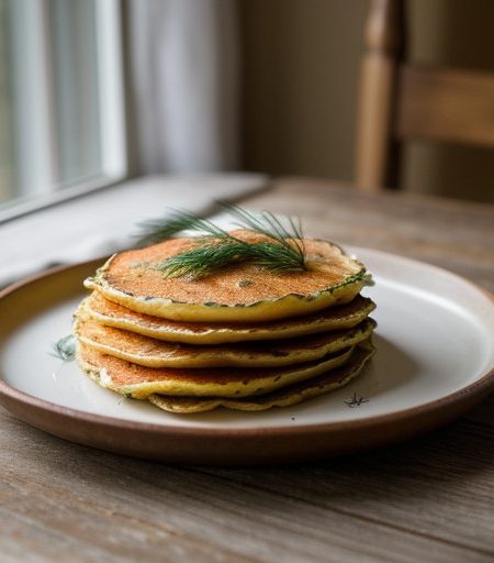 Smoked Salmon on Potato Pancakes With Horsera recipe image