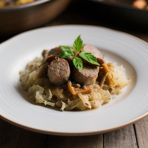 Smoked Sausage & Sauerkraut Casserole recipe image