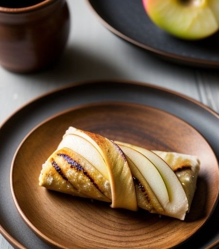 Smoked Trout and Grilled Apple Strudel recipe image
