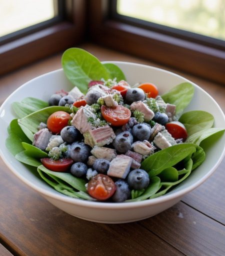 Smoked Turkey Salad With Blueberries - Country Cooking recipe image