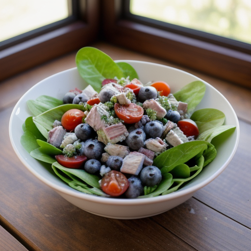 Smoked Turkey Salad With Blueberries - Country Cooking recipe image
