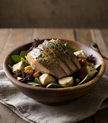 Smoked Turkey and Artichoke Salad - Bon Appetit recipe image