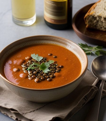 Smokey Tomato & Lentil Soup recipe image