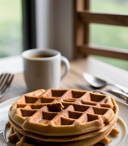 Snacks-to-Go: Peanut Butter Waffles recipe image
