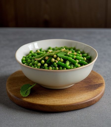 Snap Peas With Mint Dressing recipe image