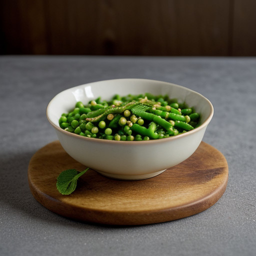 Snap Peas With Mint Dressing recipe image