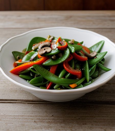 Snow Pea & Red Pepper Salad recipe image