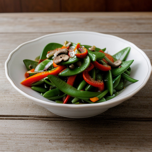 Snow Pea & Red Pepper Salad recipe image
