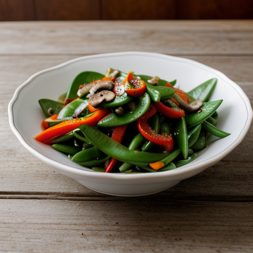Snow Pea & Red Pepper Salad recipe image