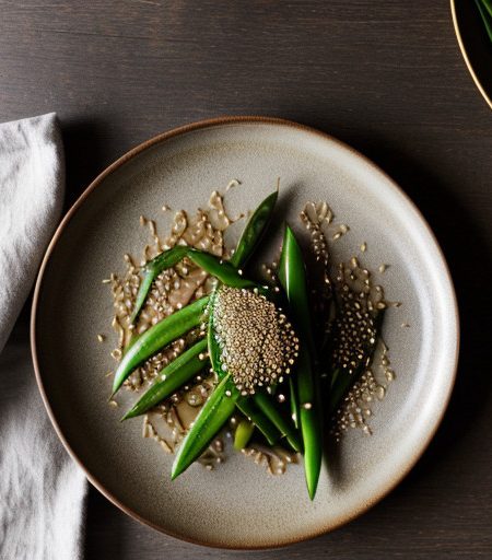 Snow Peas With Sesame Seeds recipe image