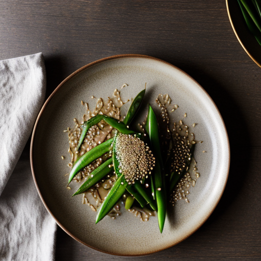 Snow Peas With Sesame Seeds recipe image