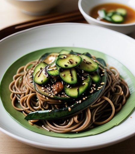 Soba Noodles With Cucumbers recipe image