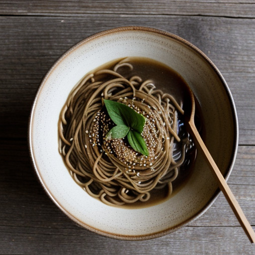 Soba With Sesame Peanut Sauce recipe image