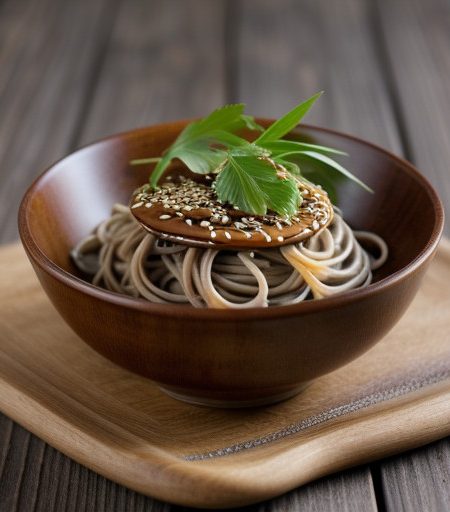 Soba With Sesame Peanut Sauce recipe image
