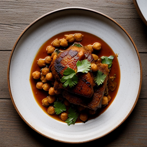 Sofrito of Chickpeas With Skillet-Braised Chi recipe image