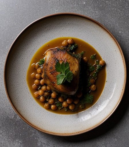 Sofrito of Chickpeas With Skillet-Braised Chicken Thighs recipe image