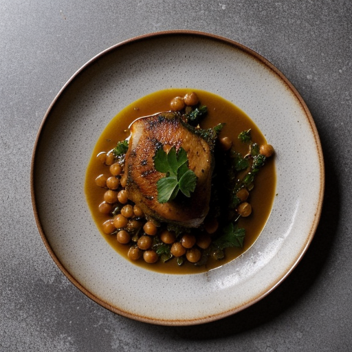 Sofrito of Chickpeas With Skillet-Braised Chicken Thighs recipe image