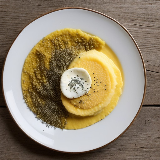 Soft Polenta With Poppy and Rubiola recipe image