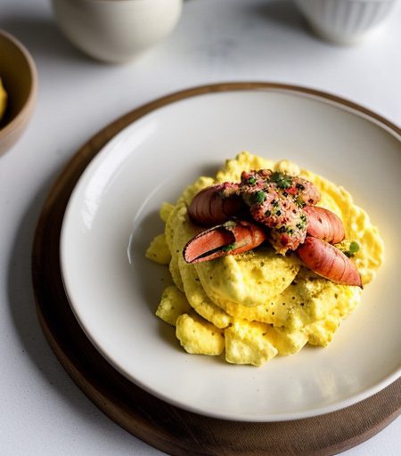 Soft Scrambled Eggs With Lobster recipe image