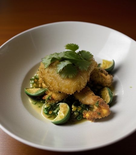 Soft-Shell Crab Tempura With Cilantro recipe image