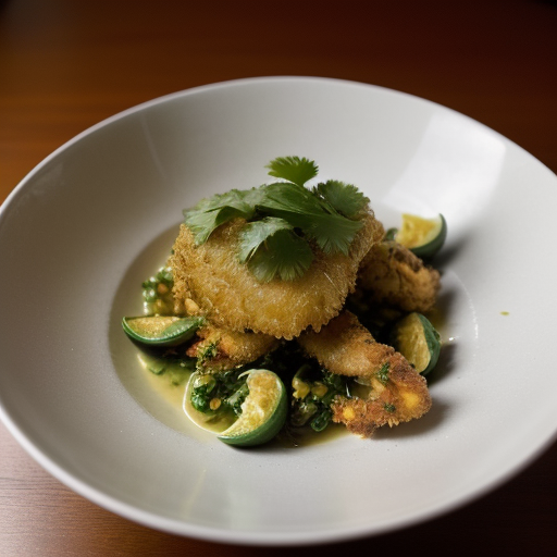 Soft-Shell Crab Tempura With Cilantro recipe image