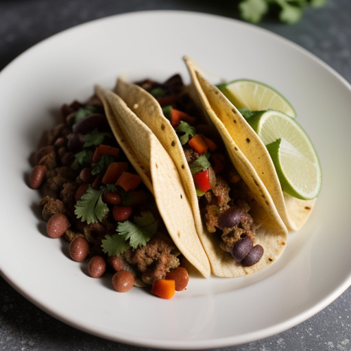 Soft Tacos With Black Bean & Sausage Chili recipe image