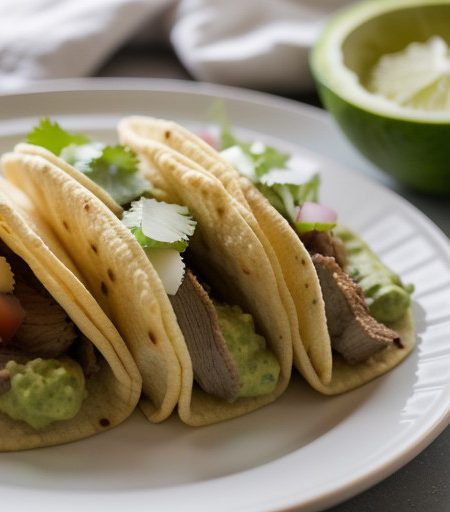 Soft Tacos With East L.A. Guacamole recipe image