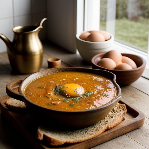 Sopa De Ajo Al Horno (Spanish Garlic Soup recipe image