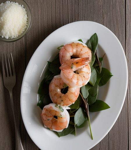Sorrel Custards With Shrimp - House Beautiful recipe image